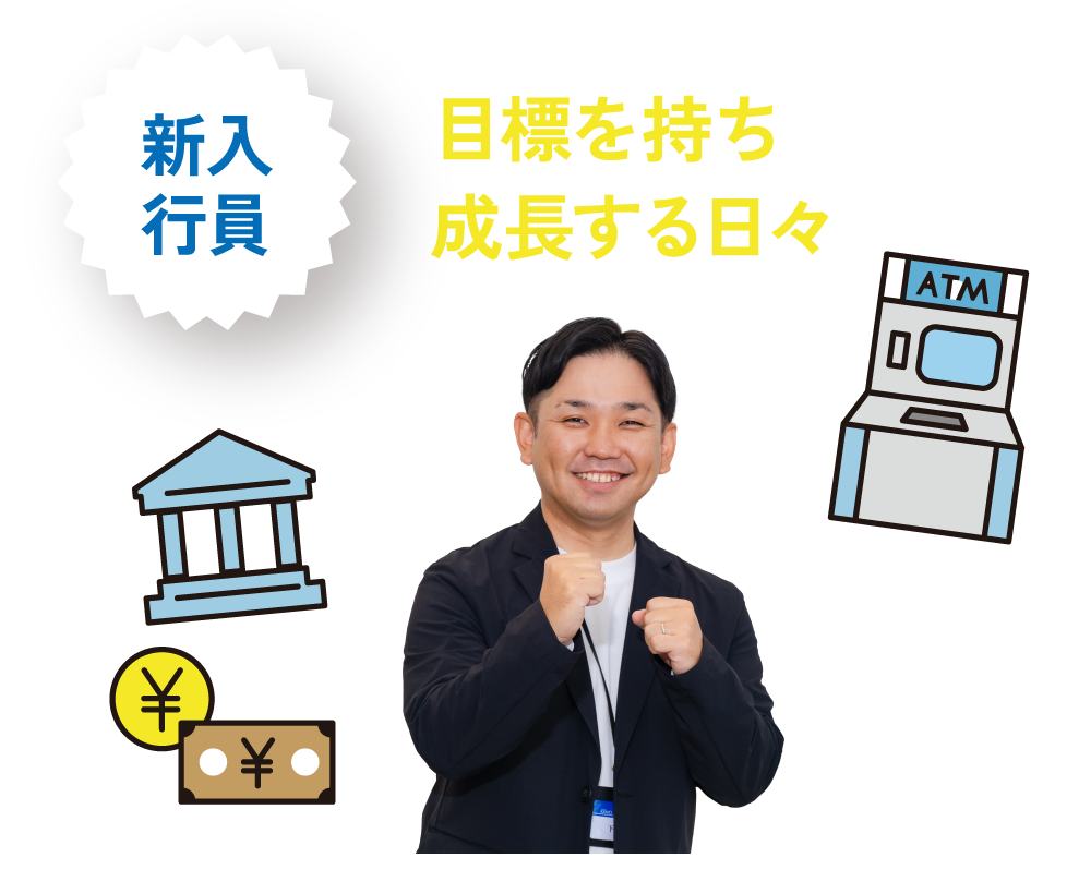新入行員／目標を持ち成長する日々